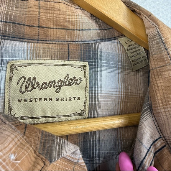 Men’s Pearl Snap Wrangler Western Button Down Size Large - Picture 5 of 7